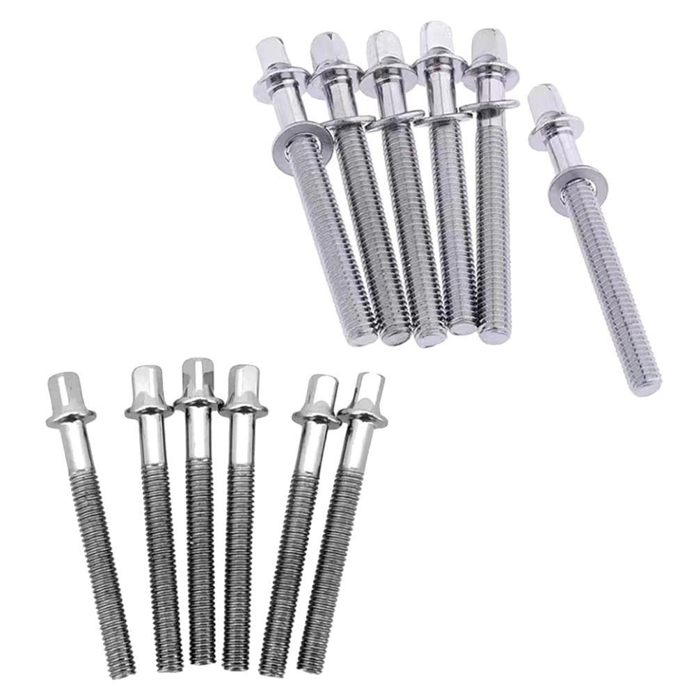 6Pcs Strong Drum Lug Bolts with Washers Drum Tight Screw Drum Tension Rods  for Jazz Drums Repair