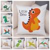 Cartoon Animal Pillow Cover Kids Room Sofa Decoration Cute Jurassic Dinosaur Cushion