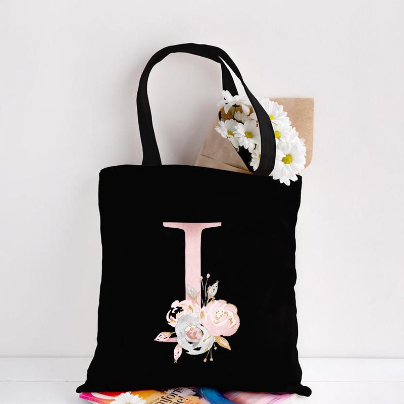 Холщовая большая сумка с цветочным узором с буквами, шопинг, путешествия, женские эко многоразовые сумки через плечо