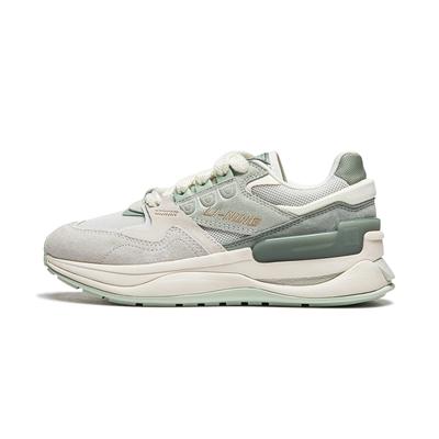 Li Ning 001 Chuxin V2 модные удобные прочные легкие повседневные туфли с низким верхом женские повседневные туфли серо-зеленые AGCU064-3