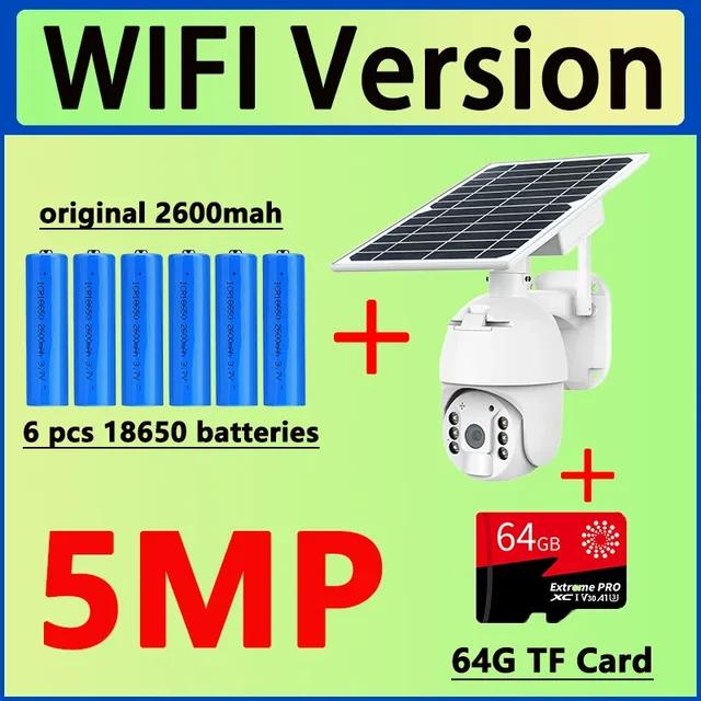 5MP 4G SIM-карта 8W солнечная зарядка наружная IP CCTV WIFI беспроводная безопасность PTZ PIR видеокамера наблюдения за движением