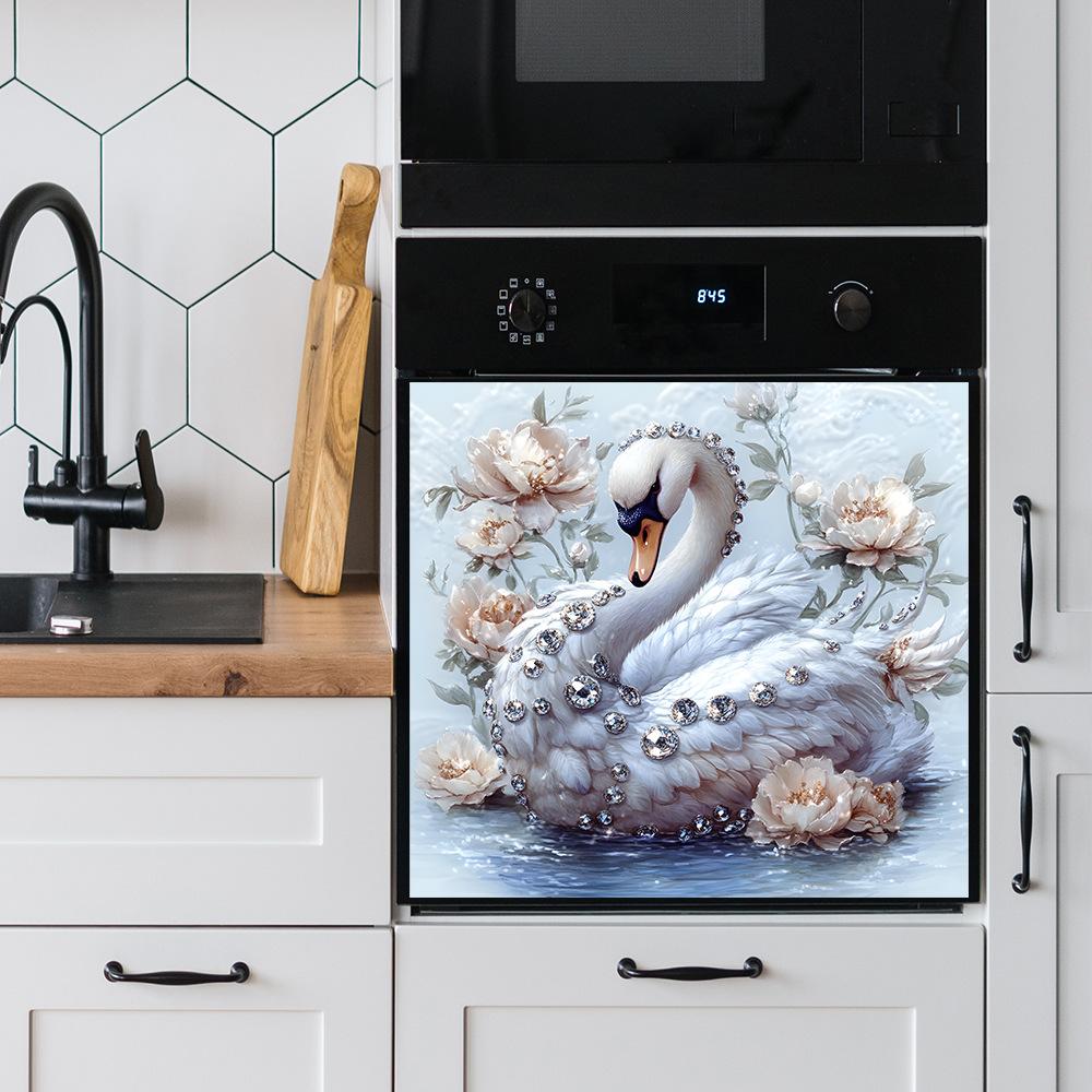 Personalised Noble Swan Kitchen Restaurant Hood Home Beautification Decoration Stickers