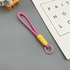 10PCS Colorful Braided Lanyard Keychain Key Ring Bag Charm Phone Lanyard Knot Rope Keyring  DIY