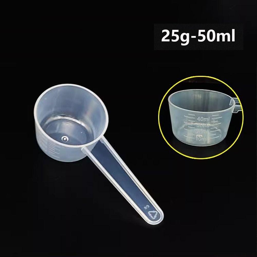 5pcs/set Transparent Flat-bottomed Spoon Plastic Measuring Spoon  Home Kitchen Baking Accessories