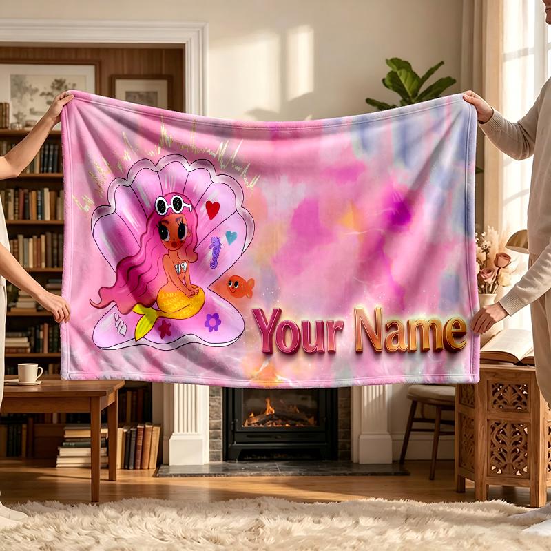 Karol G (5) Personalized Name Blanket Soft Cozy Gift for Sofa Bed Couch Home Decoration