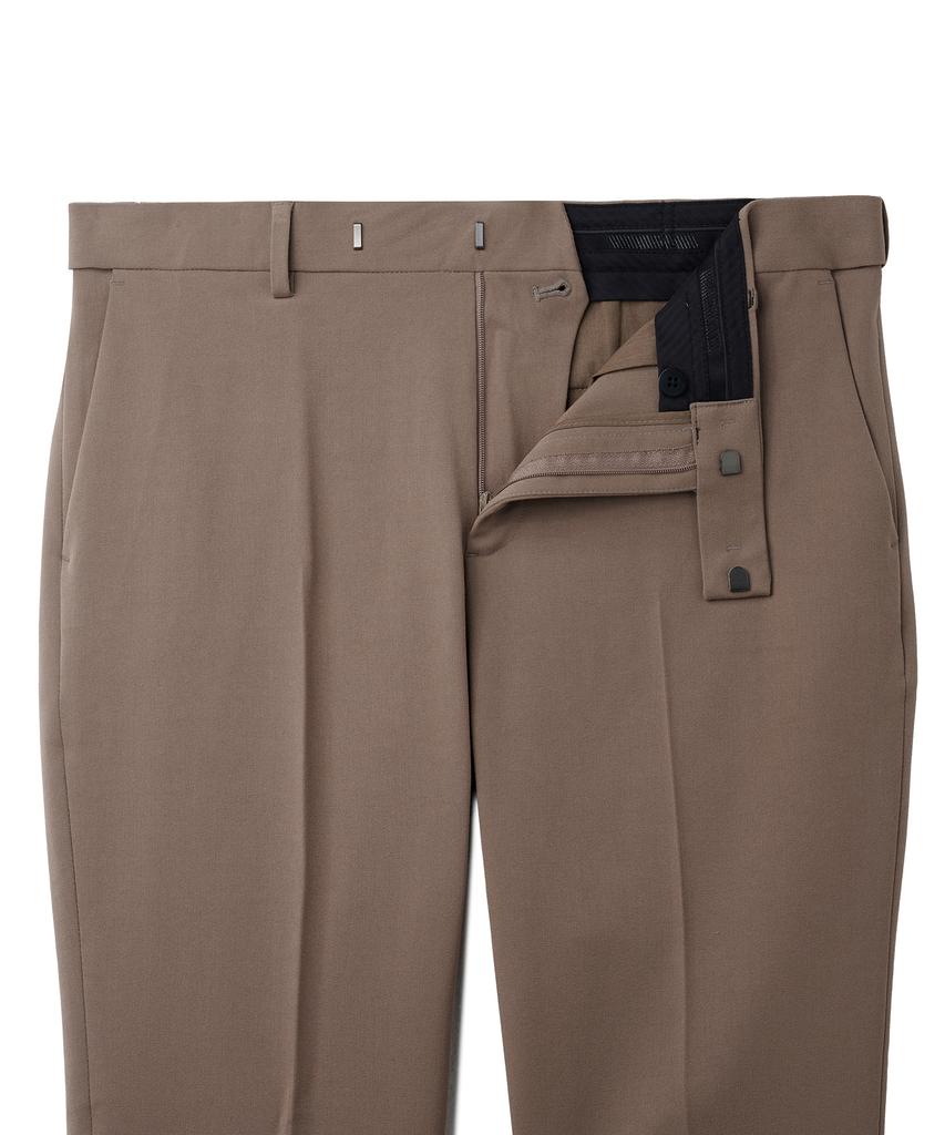MUSINSA STANDARD Relaxed Tapered Hidden Banding Crop Slacks [Light Brown]