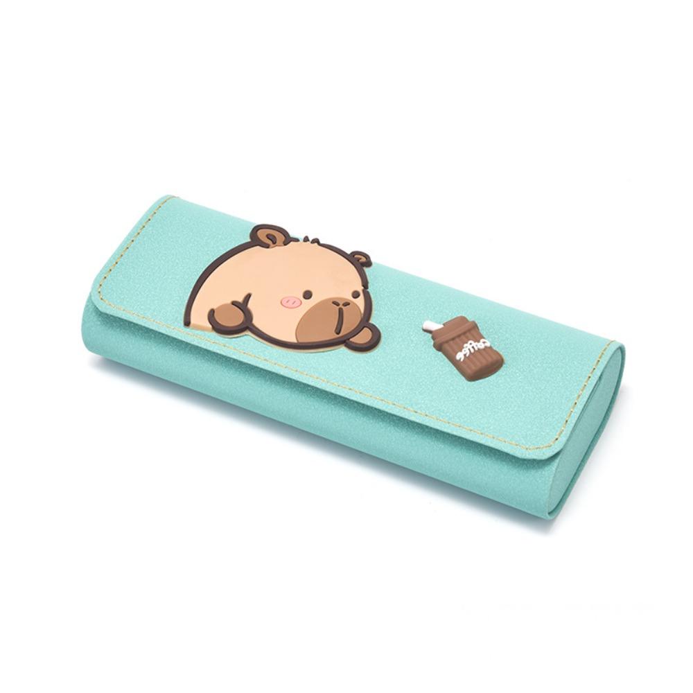 PU Leather Printing Glasses Case Printed Eyeglasses Holder Capibara PU Glasses Box Outdoor