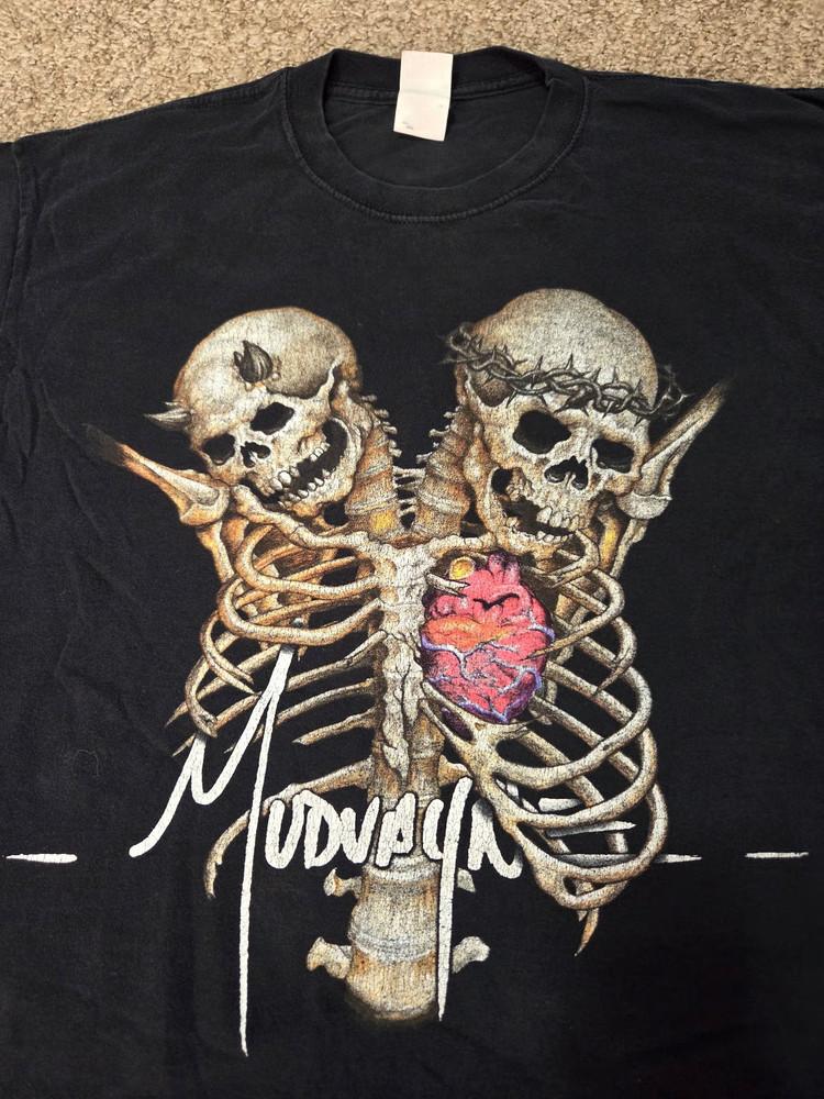 Vintage Mudvayne Band Skull Spine Dual Shirt Unisex Concert S to 5XL AR374 Unisex T-Shirt