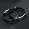 Bracelet Twist Braid Leather Rope Bracelets Stainless Steel Hiphop Rock Fashion Jewelry Accessories