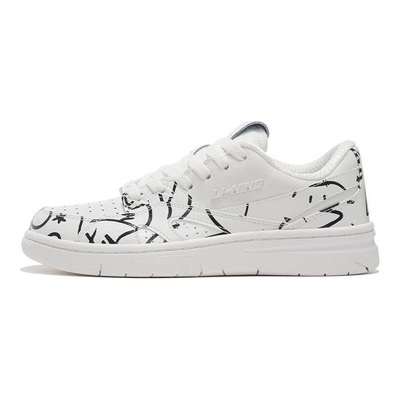 Dft x Li Ning Коллекция Уэйда Износостойкие Винтажные Баскетбольные Кроссовки Женские Белые Черные ABCS026-1