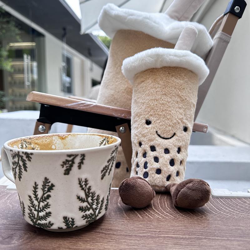 Забавные мягкие игрушки, милые имитированные улыбающиеся лица, куклы "Чай с молоком и пузырьками", забавные куклы, большие подушки, подарки для девочек