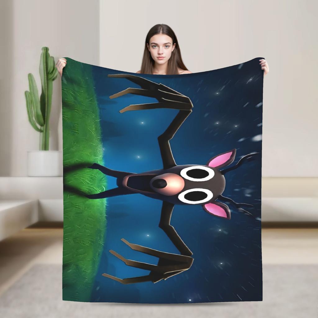 Horror Games 99 Nights in the Forest Blanket Plush Funny Warm Throw Blankets for Chair Covering Sofa Summer