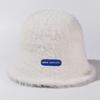 Rabbit Hair Bucket Hat Women's Autumn Winter Solid Color Plush Fisherman Hat Warm Basin Hat