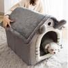 Foldable Pet House Removable Washable Cat Bed Indoor Warm Dog with Pet Bed House Cushion Suitable for Small Medium Large Pets