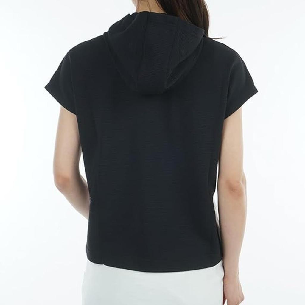 Golf French Sleeve Parka to the 2 [New Balance] Women's (Stretchy/Cool touch) / 012-5164503 010_Black