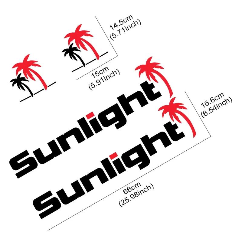 Creative Sunlight Camping Sticker For Van Camper Caravan Cargo Motorhome RV Motor Vinyl Decals Auto Body Decoration Accessories