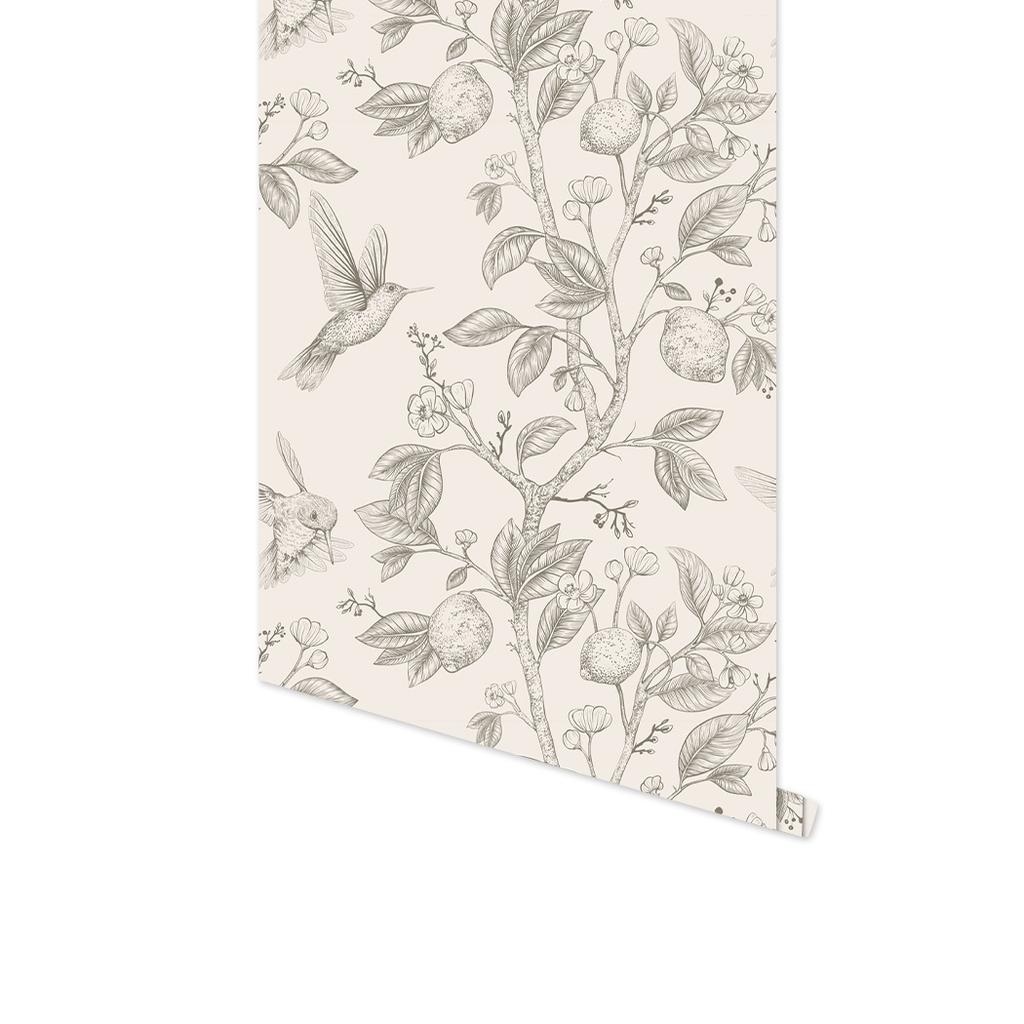 Самоклеящиеся обои для гостиной и спальни (Цветы и птицы Зеленое растение)