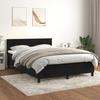 3141307 vidaXL Divan Bed with Mattress Black 140x200 Cm Velvet