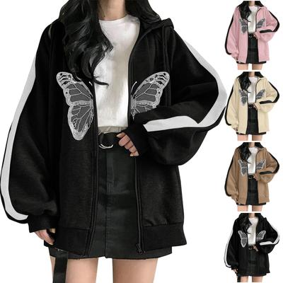 Женская мода И зимняя утепленная утолщенная теплая толстовка-куртка на молнии с капюшоном