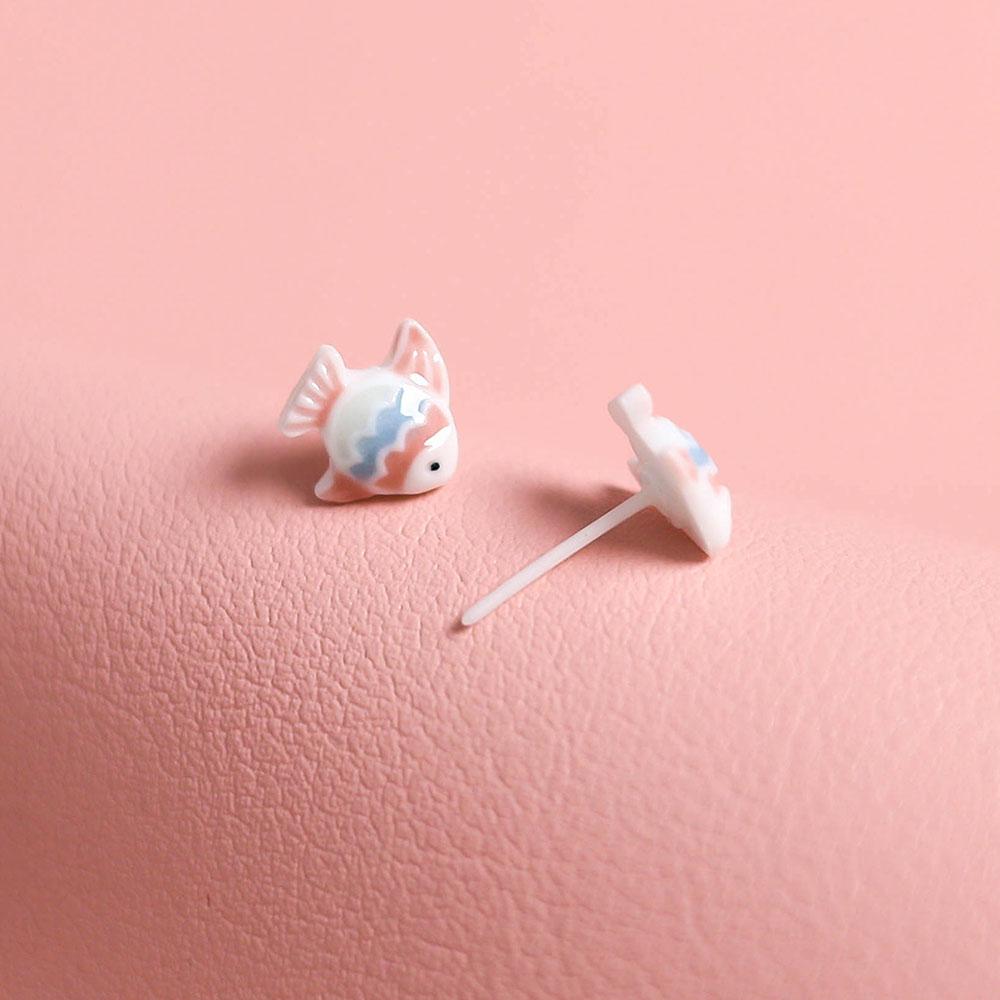Bioceramic Needle Creativity Mini Stud Earrings For Women Allergy Prevention Piercing Ear Hole Jewelry