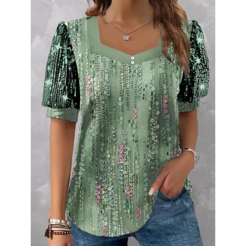 BITCED Женские модные повседневные блузки и рубашки с коротким рукавом