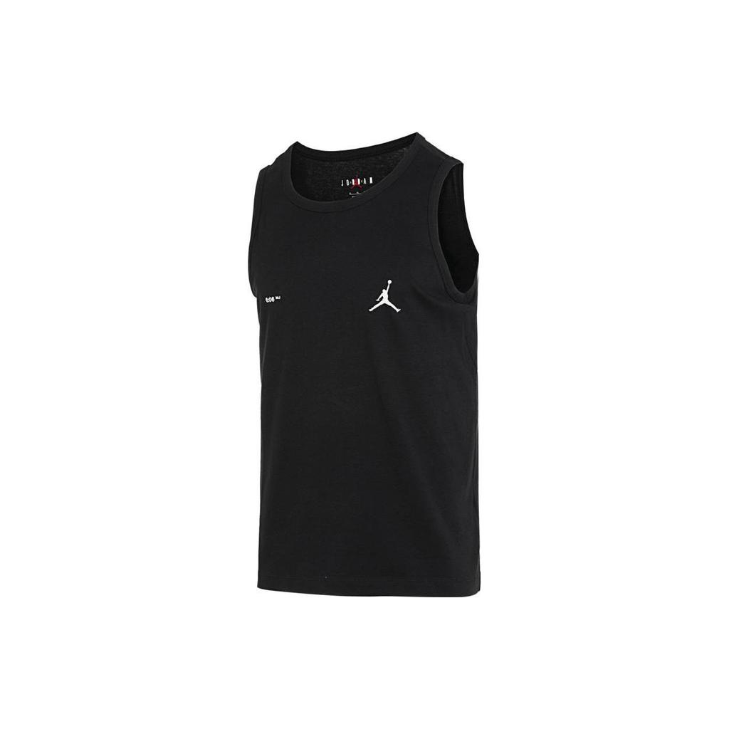 Nike Спортивная майка без рукавов с круглым вырезом и буквенным принтом для фитнеса, баскетбола, мужские топы, черные DX9606-010