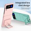 Для Samsung Galaxy Z Flip 4 3 чехол приятный для кожи матовый встроенный кронштейн складной держатель противоударный защитный чехол аксессуары