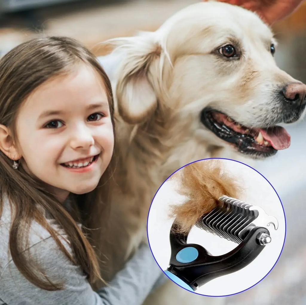 Professional Pet Deshedding Brush Dog Cat Grooming Tool Hair Fur Remover Undercoat Knot Cutter Comb for Puppy Shedding Supplies
