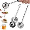 2Pcs Tea Strainer Infuser Stainless Steel Fine Mesh Ball for Loose Leaf Tea Easy Clean Tea Infuser Baking Supplies Sugar Flour Duster