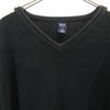 GAP Long sleeve V neck knit L black Men's Used