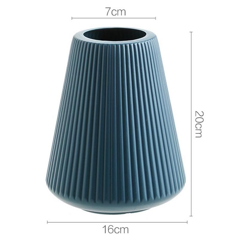 Пластиковая ваза для украшения дома, белая имитация керамического цветочного горшка, корзина для растений, скандинавская свадьба, декоративный обеденный стол, спальня