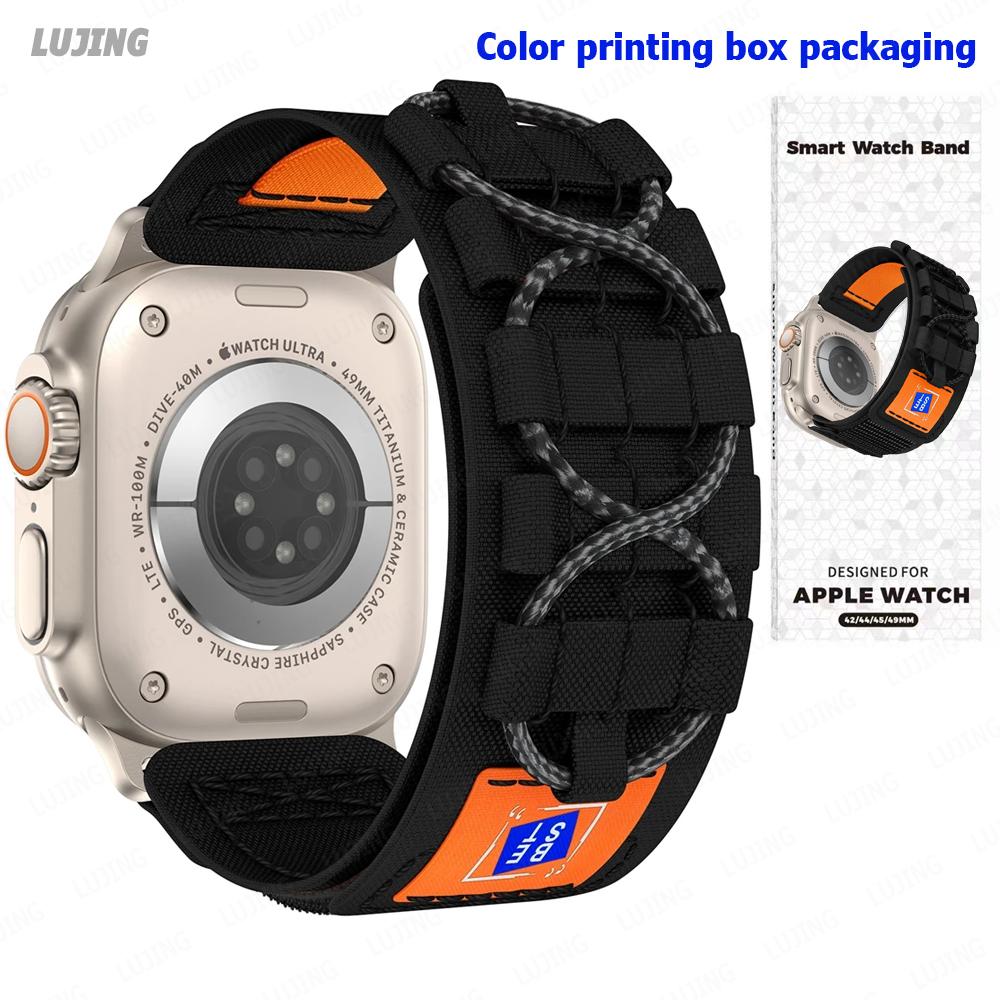 Нейлоновый ремешок с петлей Alpine для Apple Watch Ultra 2, 49 мм, ремешок 42 мм, 44 мм, спортивный браслет для iWatch Series 9, 8, 7, 45 мм, 6, 5, 4 se Correa