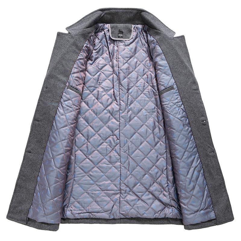 Осенний мужской костюм шерстяное мужское пальто модное хлопковое утолщенное деловое шерстяное пальто не требующее глажки мужское пальто