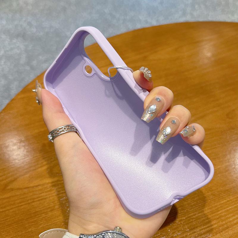 Облачное ощущение Жидкий силикон Подходит для чехла для мобильного телефона Apple 16promax IPhone 15 Ультратонкий Не желтеет Однотонный Предотвращает падения