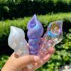 4.3" Seashell Design Magic Handmade Borosilicate Glass Pipe