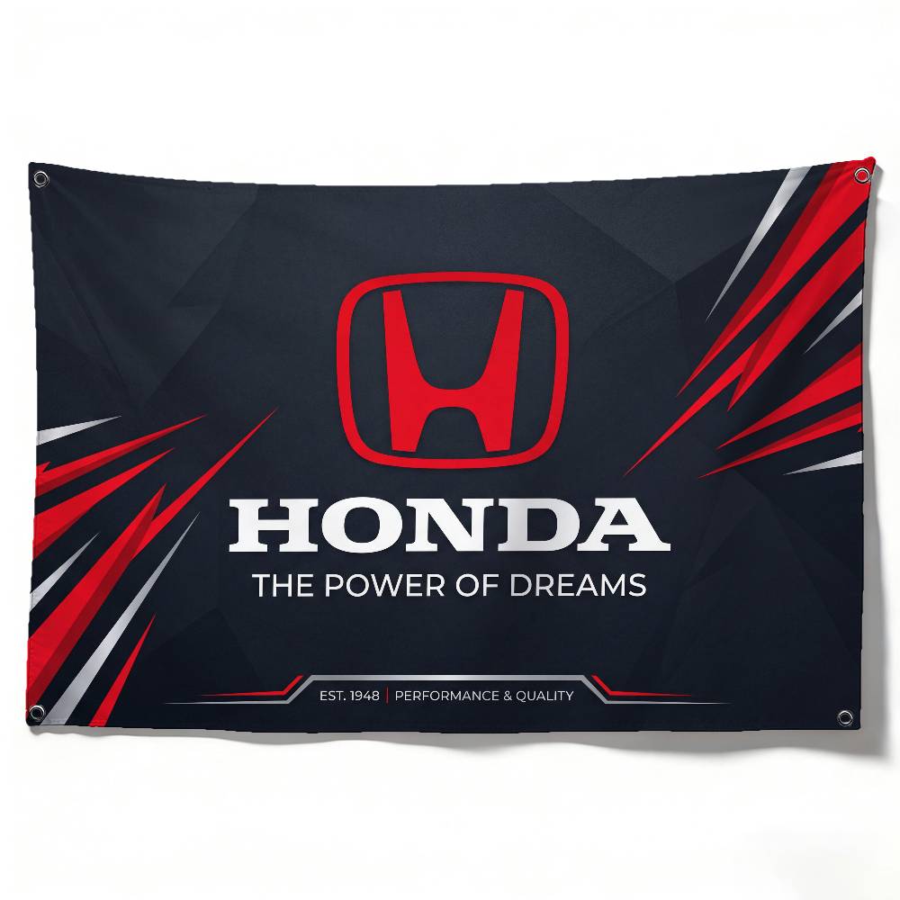 ZLQ4 FOR HONDA RACING Flag 120g Brushed Polyester Sublimation Printing Durable Hanging Flag For Home Decor Event Graduation Gift