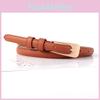 Solid Simple Color Gold Buckle Women Slim Waist Belt Casual And Versatile