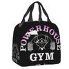 Powerhouse Gym Logo термоизолированная сумка для ланча для женщин, бодибилдинга, фитнеса, портативный контейнер для ланча, дорожная коробка для хранения еды