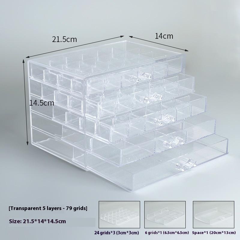 Прозрачная коробка для хранения ювелирных изделий, большая вместимость, ящик для хранения вещей, сережек, ожерелий, пылесборник