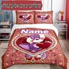 3pcs Duvet Cover Set (1*Duvet Cover + 2*Pillowcase, Without Core), Custom Name Diddl Pattern Bedding Set, Home Bedroom Decor Gift