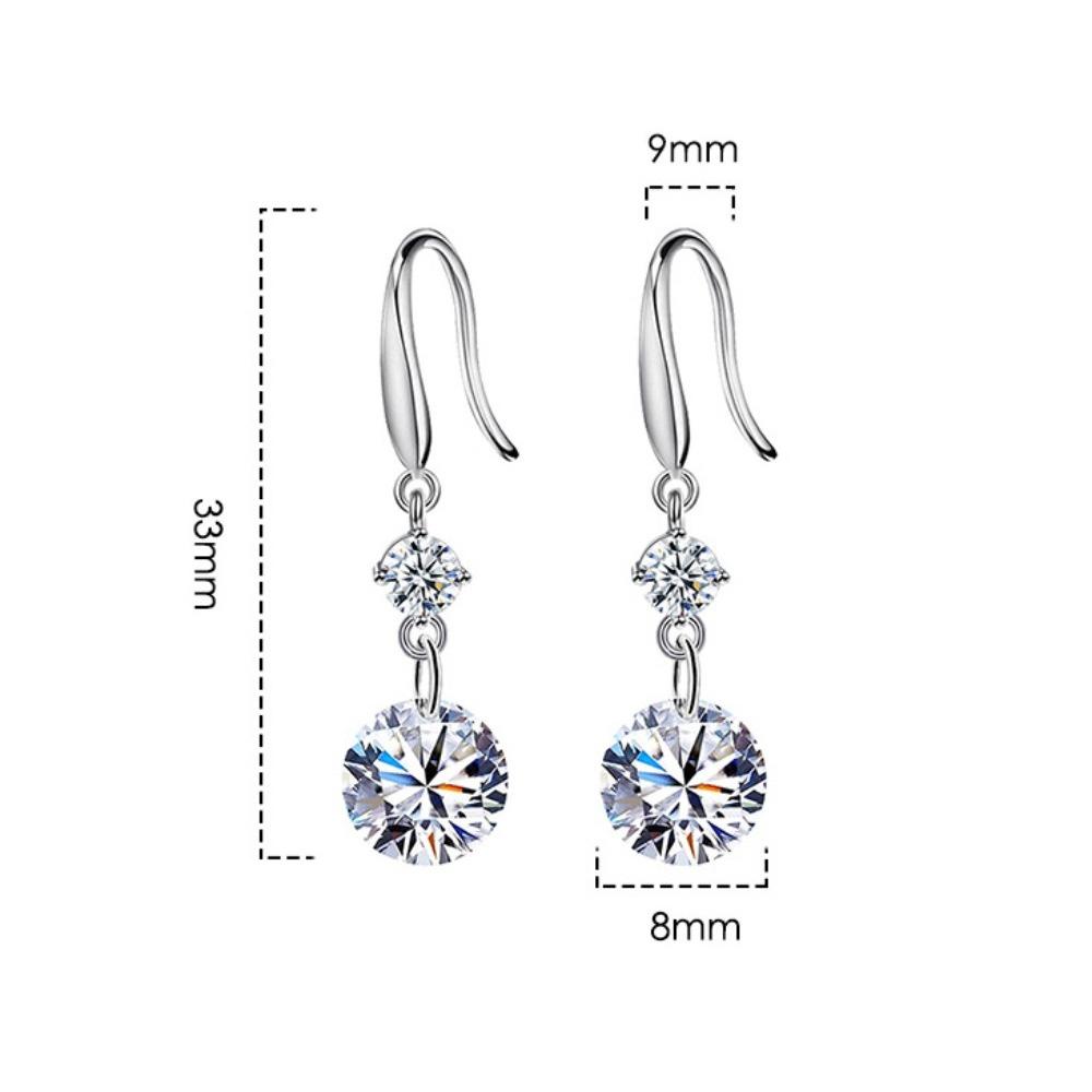 Серьги средней длины с прозрачным вермикулитом для личного времени, модные, простые милые серьги