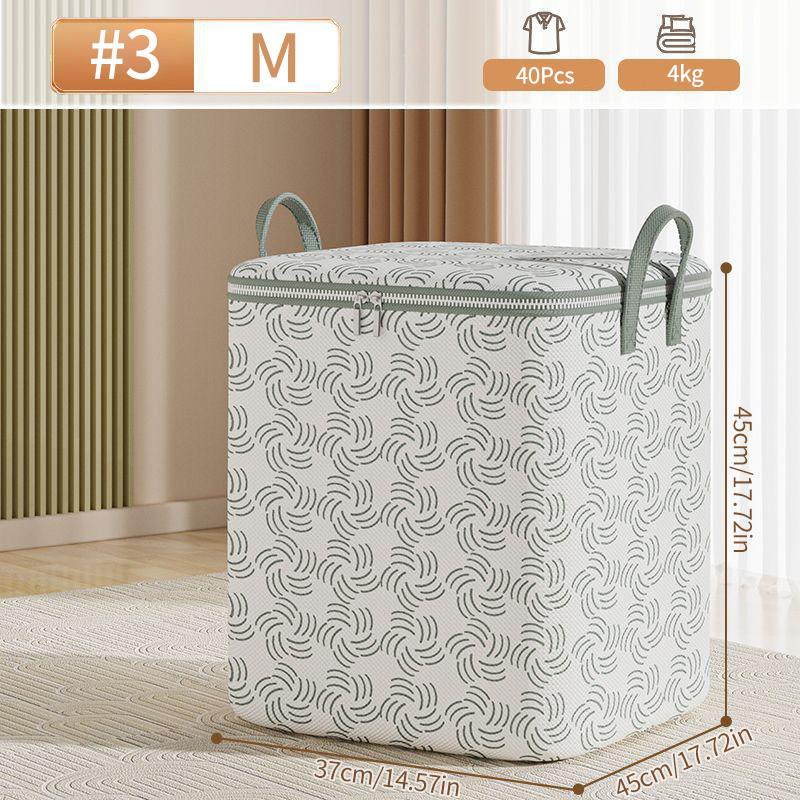Foldable Storage Bag Clothes Storage Bag Wardrobe Dustproof Closet Organizer Organizer With Handle Quilt Blanket Pillow Storage