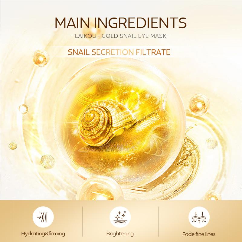 50 штук маски для глаз Lycome Gold Snail для глубокого увлажнения и увлажнения глаз, для снятия усталости. Средства по уходу за глазами.