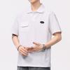 New Men's American Retro Heavy Work Clothes Polo Shirt Collar Half-sleeve Short-sleeve T-shirt Men