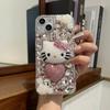 Милый полный бриллиантовый кот KT подходит для чехла на телефон Apple 17Pro iPhone16Max любовь 13 противоударный 12 защитный чехол