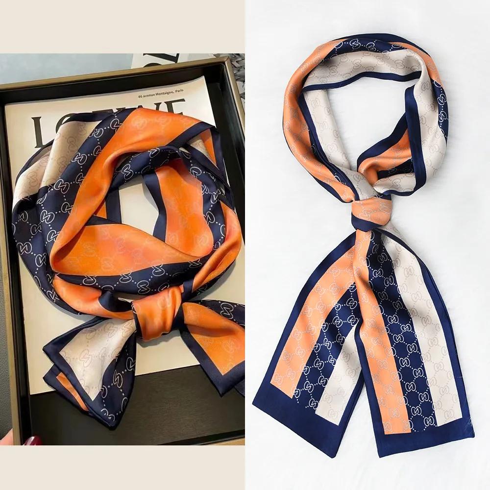 1 Pcs Horse Pattern Print Scarf Headband Neckerchief Foulard Female Hair Scarfs Neck Tie Skinny Scarves Soft Satin