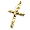 [M8735] - Pendentif Plaqué Or 'Crucifix' Doré (35x20 Mm)