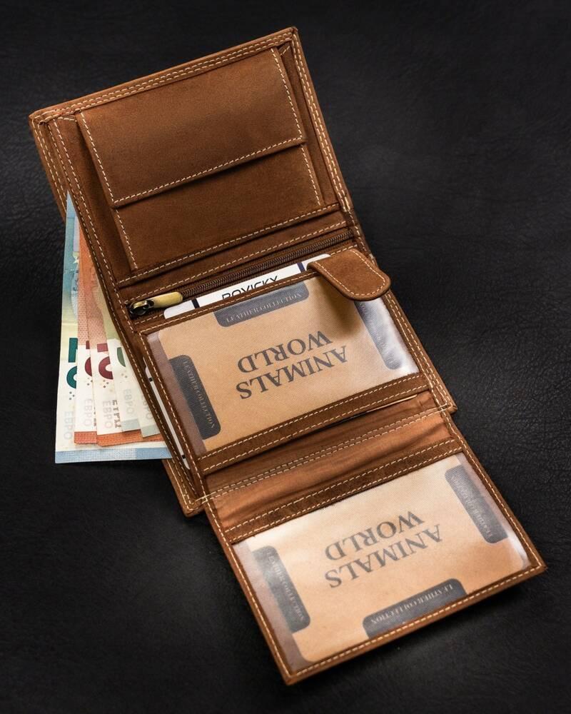 Large, Vertical Men's Wallet Made Of Genuine Leather - Always Wild