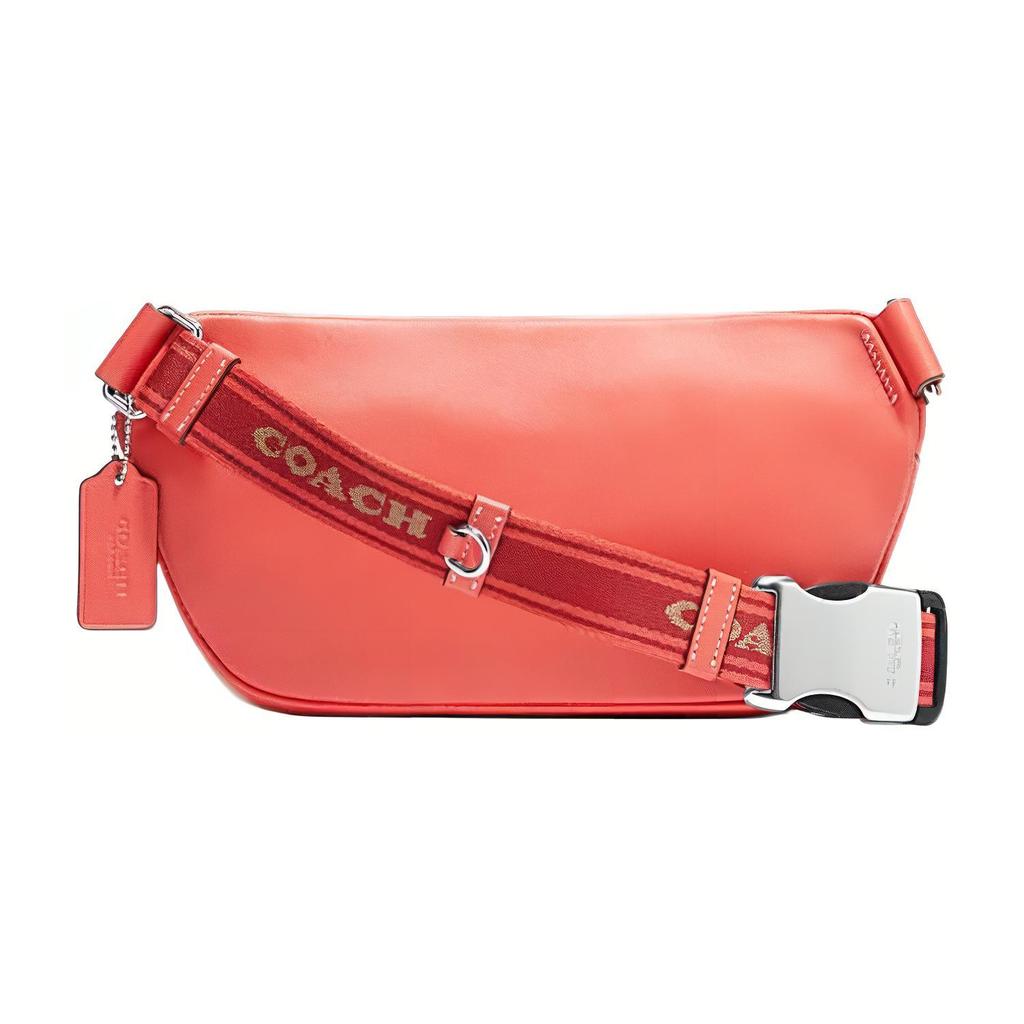 New COACH Elias Artificial Leather Combo Bag Shoulder Bag Crossbody Bag Fanny Pack Medium Size Men's Orange And Brown CJ505-SVB10