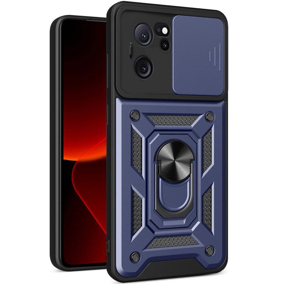 Armored case for Xiaomi 13T / 13T Pro, CamShield Slide, navy blue